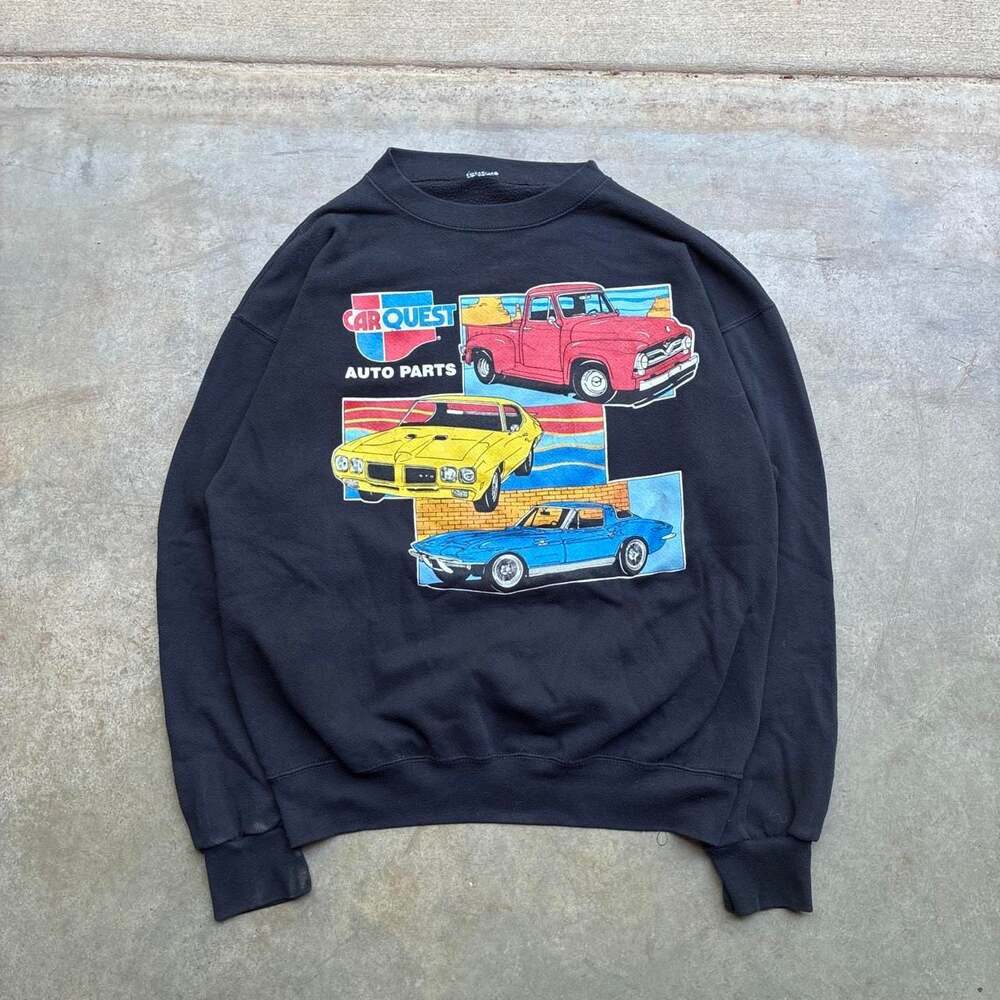 Vintage Carquest Auto Parts Graphic Crewneck Sweatshirt